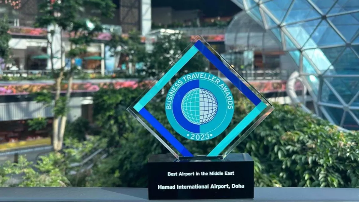 Hamad International Airport has won the “Best Airport in the Middle East” award at the 2023 Business Traveller Awards