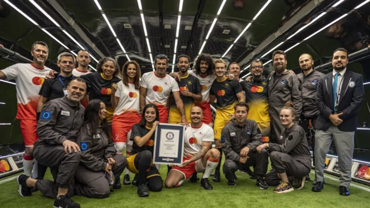 Mastercard sets GUINNESS WORLD RECORDS™ title for the ‘Highest Altitude Game of Football on a Parabolic Flight’