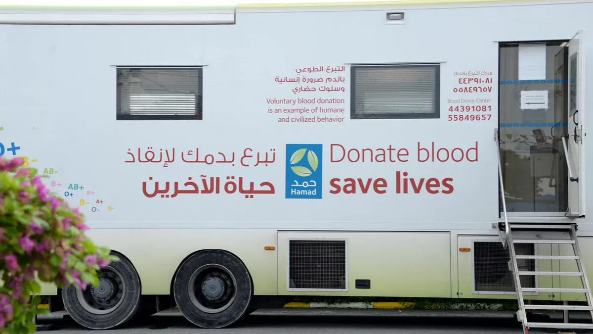 Mobile blood donor units conduct donation drives at various locations