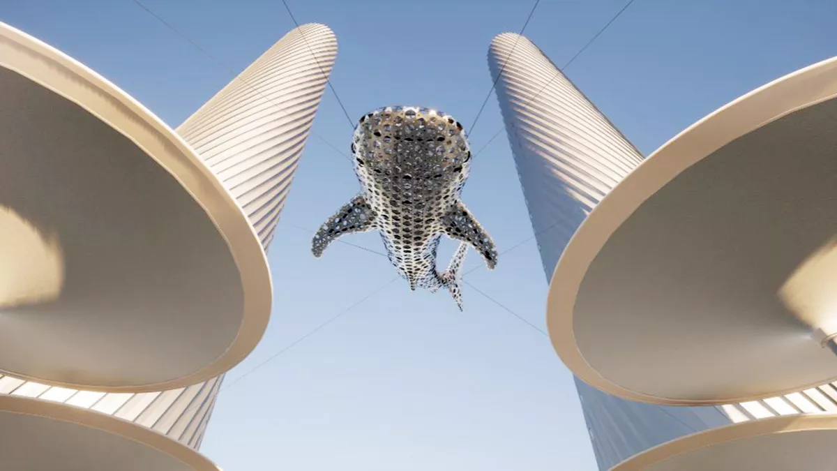 'Al Nehem' whale shark installation unveiled by Qatari Diar on Lusail Boulevard