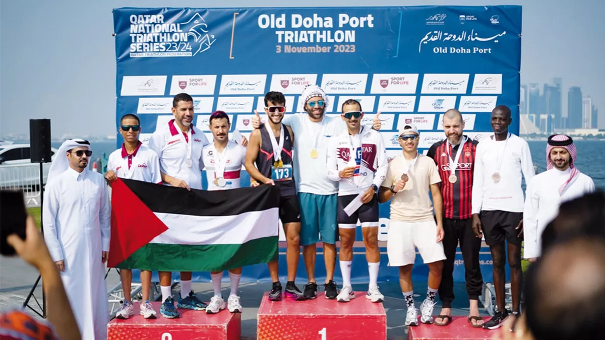 Old Doha Port Triathlon, marking the start of the 2023-2024 triathlon season was hosted at the Grand Terminal Area
