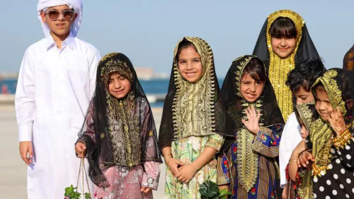 Katara held Haya Baya where children participated wearing Qatari folk dress
