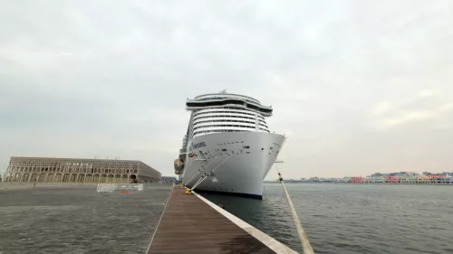 Doha port has received on Sunday 3426 tourists aboard the Italian cruise ship 'Costa Toscana"
