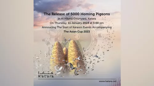 Katara released 5,000 pigeons to commemorate its accompanying program for 2023 AFC Asian Cup